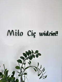 Napis powitalny w firmie